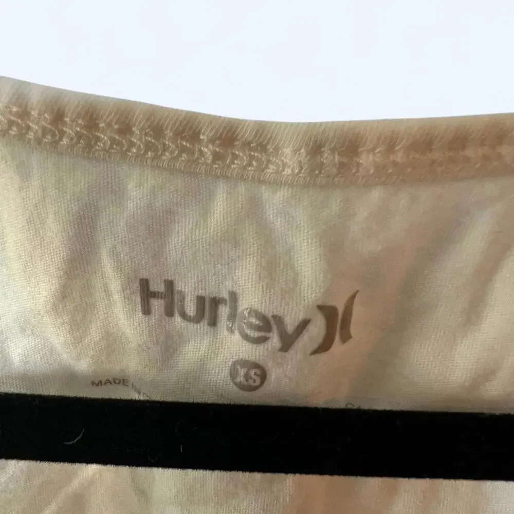 White,  Hurley Tank Top With Ocean Design, Size XS - Picture 3 of 3